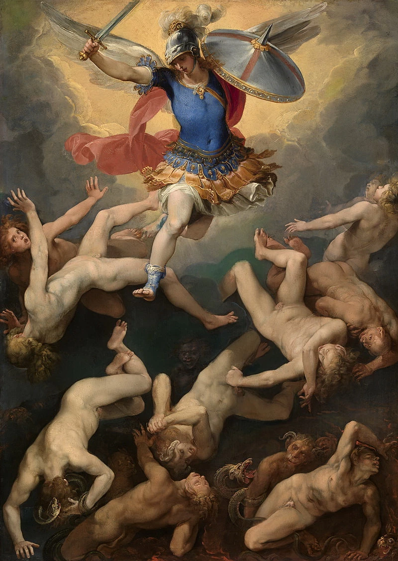 L'arcangelo Michele caccia gli angeli ribelli - Kunsthistorisches Museum